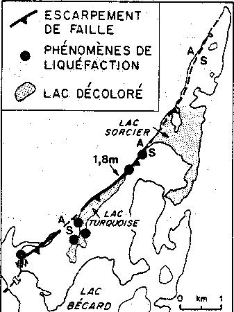 Carte de la faille d'Ungava