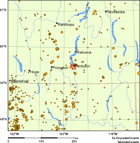 Map of earthquakes magnitude 2.0 and larger, 2000 - present
