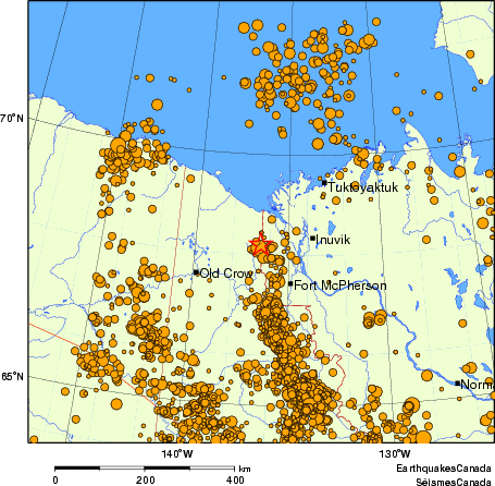 Map of earthquakes magnitude 2.0 and larger, 2000 - present
