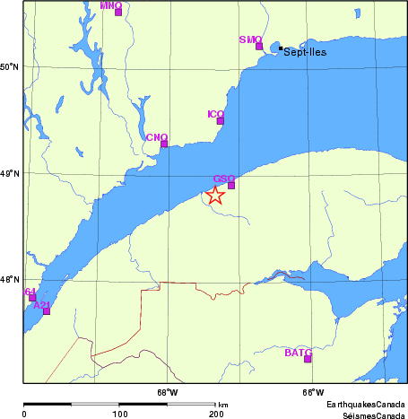 Map of Regional Seismographs