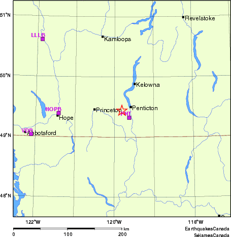 Map of Regional Seismographs