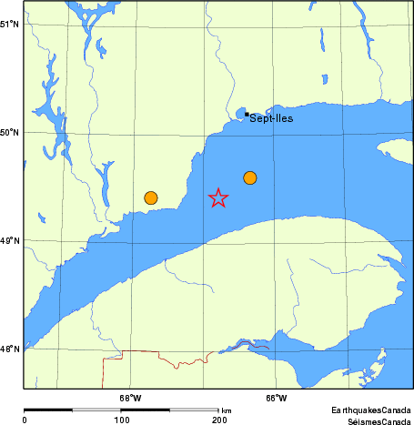 carte des séismes historiques de magnitude 5,0 et plus.  Détails dans le tableau de données ci-dessous