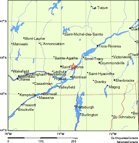 Map of Earthquake Localities