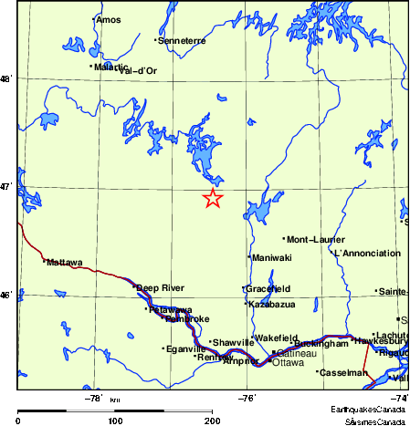 Map of Earthquake Localities