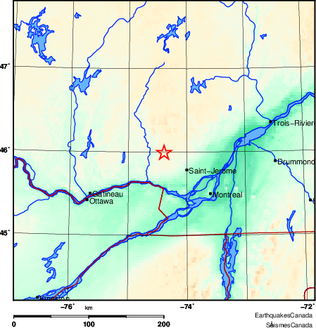 Map of Earthquake Area