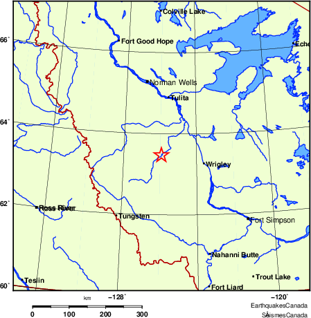carte des endroits près de l'épicentre