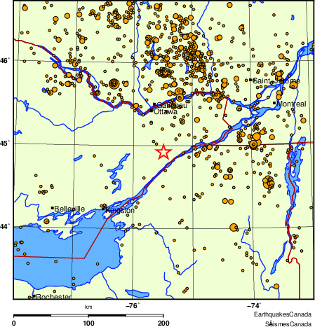 Map of earthquakes magnitude 2.0 and larger, 2000 - present