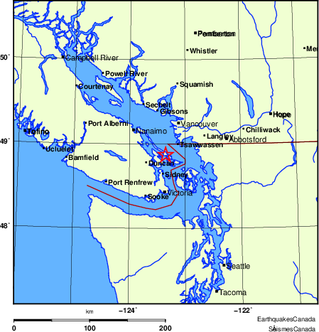 Map of Earthquake Localities