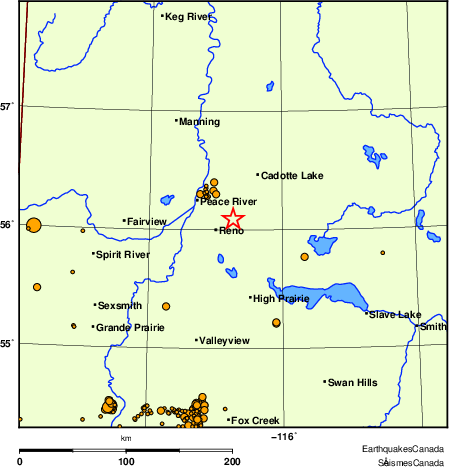 Map of earthquakes magnitude 2.0 and larger, 2000 - present