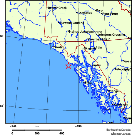 Map of Earthquake Localities