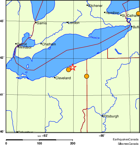 carte des séismes historiques de magnitude 5,0 et plus.  Détails dans le tableau de données ci-dessous