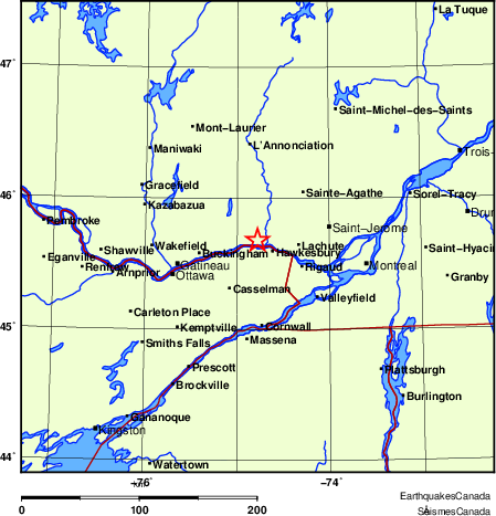 Map of Earthquake Localities