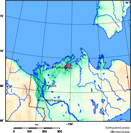 carte des environs du séisme