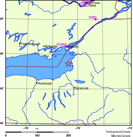 Map of Regional Seismographs
