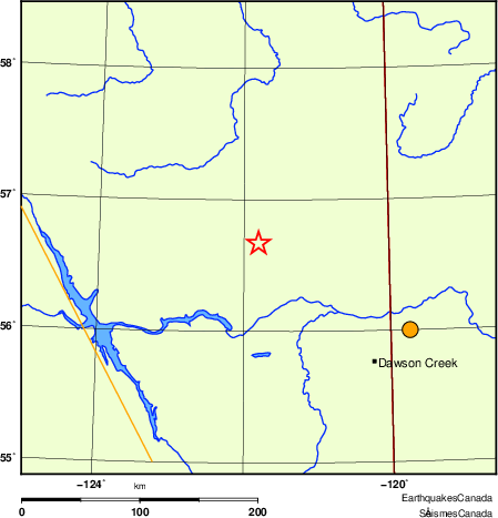 Map of historical earthquakes magnitude 5.0 and larger.  Details in the data table below
