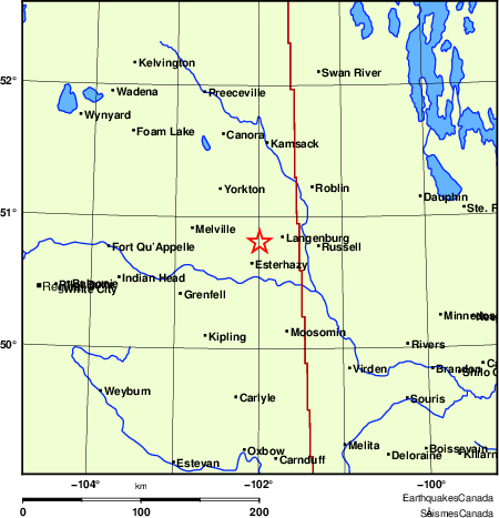 Map of Earthquake Localities