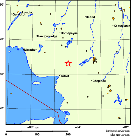 Map of earthquakes magnitude 2.0 and larger, 2000 - present