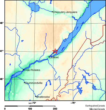 Map of Earthquake Area