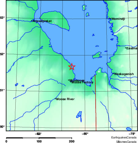 carte des environs du s&eacute;isme