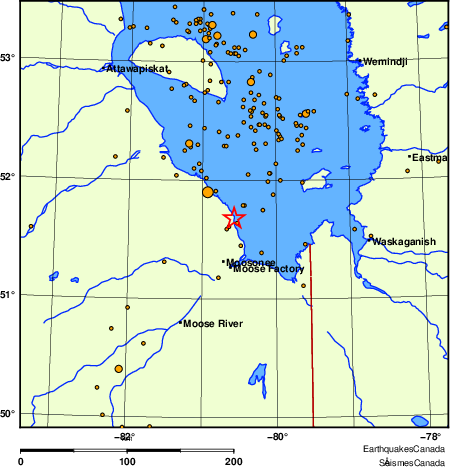 carte des des s&eacute;ismes de magnitude 2,0 et plus depuis 2000