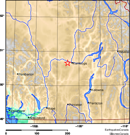 carte des environs du s&eacute;isme