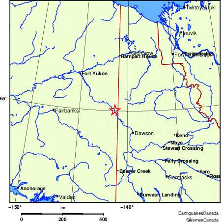 carte des endroits pr&egrave;s de l'&eacute;picentre