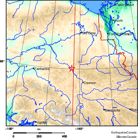 carte des environs du s&eacute;isme