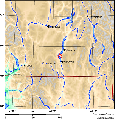carte des environs du s&eacute;isme