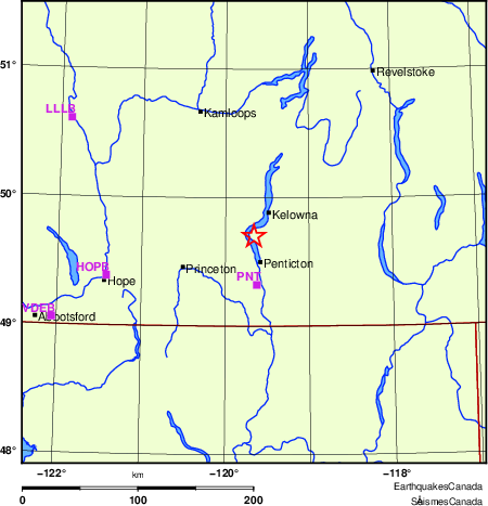 carte des localisations des stations sismologiques locales