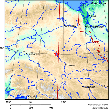 carte des environs du s&eacute;isme