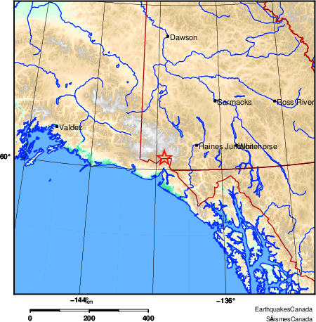 carte des environs du s&eacute;isme