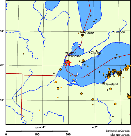 Map of earthquakes magnitude 2.0 and larger, 2000 - present