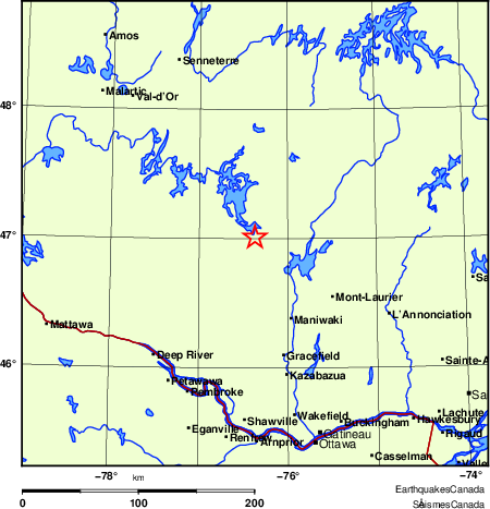 Map of Earthquake Localities