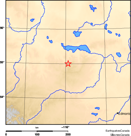 carte des environs du séisme
