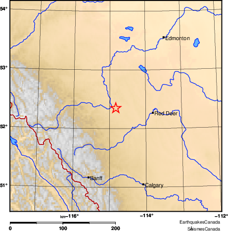 carte des environs du séisme