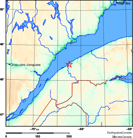 carte des environs du s&eacute;isme