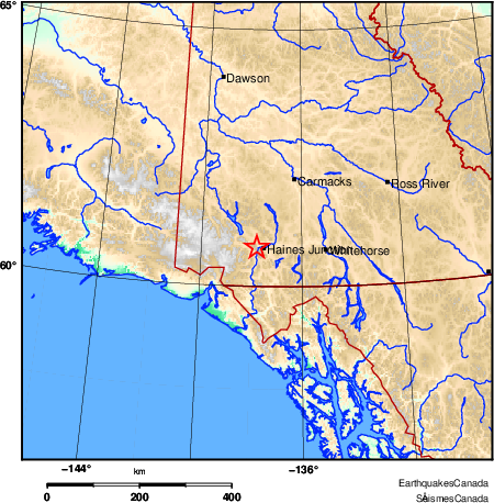 carte des environs du s&eacute;isme