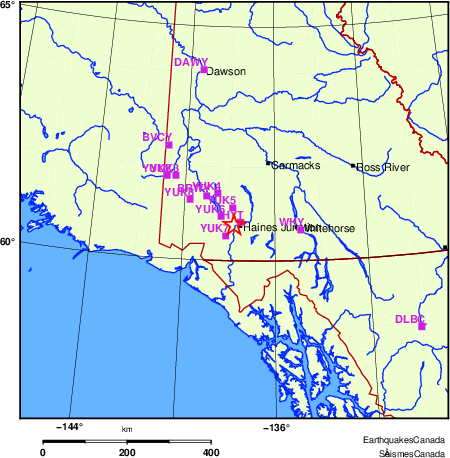 carte des localisations des stations sismologiques locales