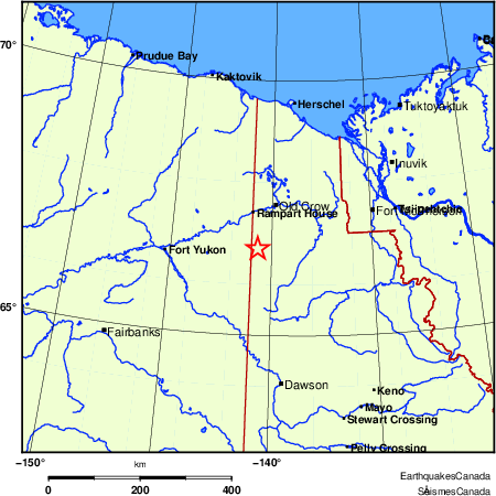 carte des endroits près de l'épicentre